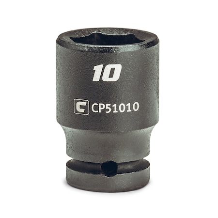 Capri Tools 1/4 in Drive 10 mm 6-Point Metric Shallow Impact Socket CP51010